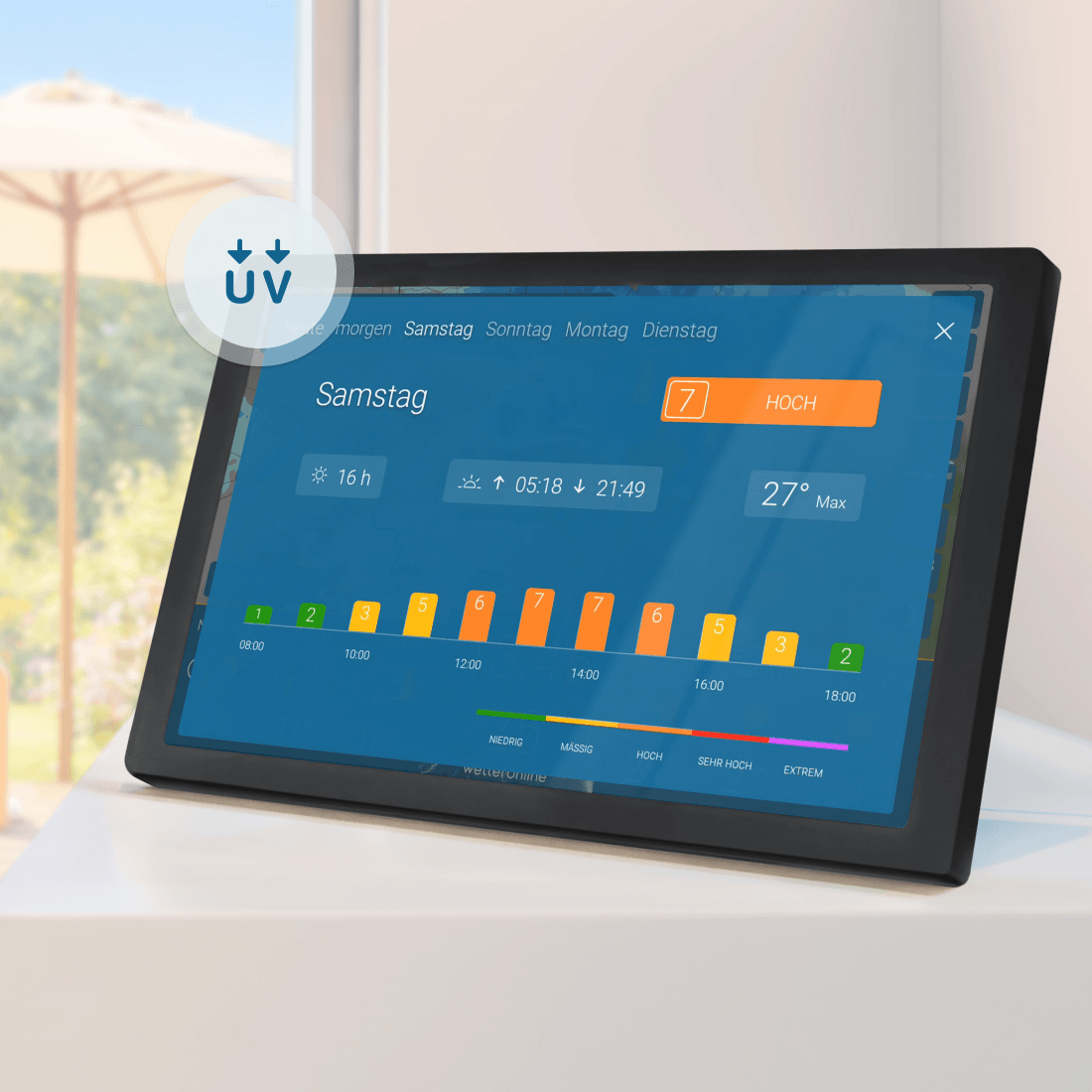 wetteronline home 4 Wetter Display mit WLAN Verbindung und Live Wetterradar Anzeige